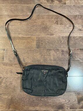 Prada Black Nylon Belt Bag with Leather Strap
